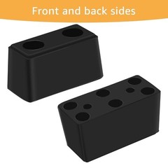 Rubber Bumper Blocks (2-Pack) – 6″ x 3″ x 3″ Block Dock Buffers for