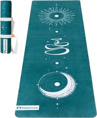 Yoga Mat With Strap 5mm Non Slip Suede & TPE – Eco-Friendly Fitness & Exercise