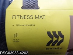 All in Motion Blue 15mm Fitness Yoga Mat With Carrying Strap 018713645135
