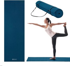 Essentials 1/4″ Thin (6mm) Yoga & Pilates, Fitness & Exercise Mat with