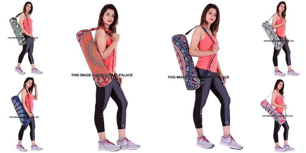 5 PC Wholesale Mandala Lot Yoga Bag Activities Pilates Carrier Indian Cotton Bag