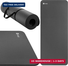 KEEP Extra Thick NBR Yoga Mat for Women & Men, 15mm Thick, 72″x32″ Large Exercis