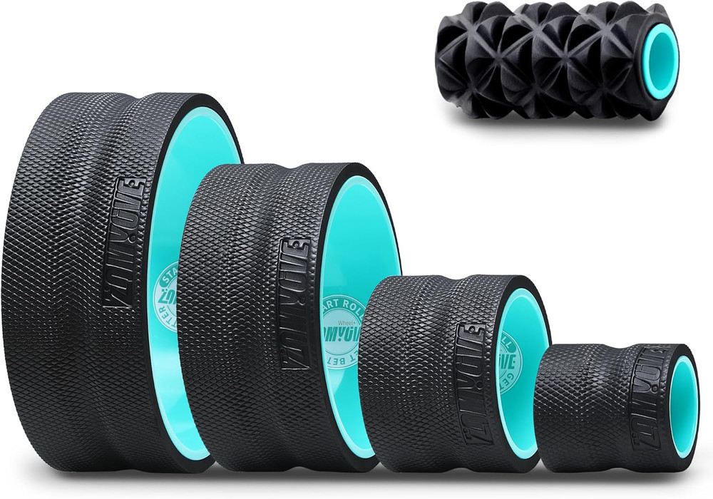 5 Pack Back Roller- Yoga Wheel for Back Pain Reliefn & Stretching, Back Wheel fo