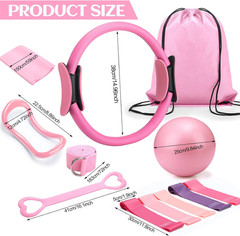 18-Piece Pilates Essential Kit: Ring, Ball, Bands, Mat & More for Women