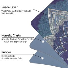 WUWAN TPE Printed Yoga mat 72″x24″Thick 0.24”NonSlip Fitness Exercise Mat