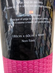 Kino Yoga Pro Series Pink Non-Toxic Exercise Yoga Mat 180x60x4mm