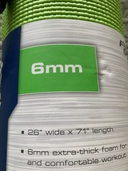 Fitness Gear 6 mm Lime Green Fitness/Yoga Mat With Strap – New In Package