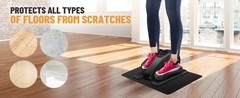 Under Desk Elliptical Mat – Non-Slip Exercise Equipment for Peloton Bike, Small
