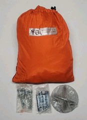 YB YOGA BODY Practice is Everything Yoga Swing Trapeze Orange Red Excellent
