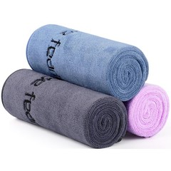 Wuwahold Microfiber Gym Towels Bigger Size 3P-15×31 inches, Grey+blue+purple