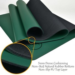 Hot Yoga Mat Non Slip-72 inch Professional Natural Yoga Mat, Pliates Mat, Str…