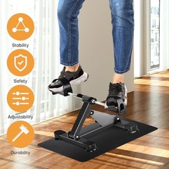 Under Desk Elliptical Mat – Non-Slip Exercise Equipment for Peloton Bike, Small
