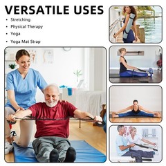 AGREJO Stretching Strap Yoga Physical 75 inches x 1 inch, 1-Pack Black