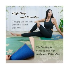 FULI Japanese Tatami Yoga Mat, Igusa Mat, Non Slip Exercise & Fitness Mats, P…