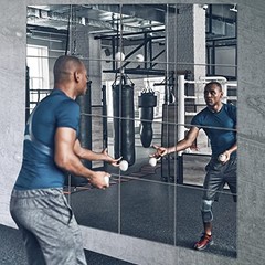 Gym Mirrors for Home Gym Wall Large, 16PCS Glass Wall Mirror Tiles, 12″