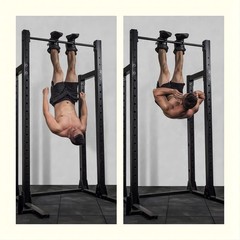Anti Gravity Inversion Boots Abdominal Crunch Sit Up Bar Hooks Therapy Core G…
