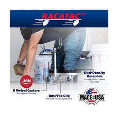 Racatac Kneeling Sitting Creeper with Chest Support and 3 Inch Casters, Rolli…