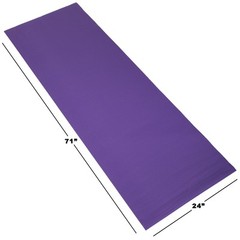 Yoga Mat – Double Sided 1/4-Inch Workout Mat – 71×24-Inch Exercise Mat for Ho…