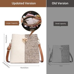 KALIDI Crossbody Purses for Women Vegan Leather Bucket Bag Fashion Ladies Cro…