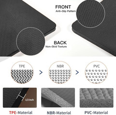 Large TPE Yoga Mat 6’X4’X1/2″ Extra Thick Non-Slip Exercise Mat – for Yoga Pilat
