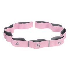 43.3 Inch 1 Pcs Exercise Bands Yoga Stretching Strap Latin Elastic Light Pink