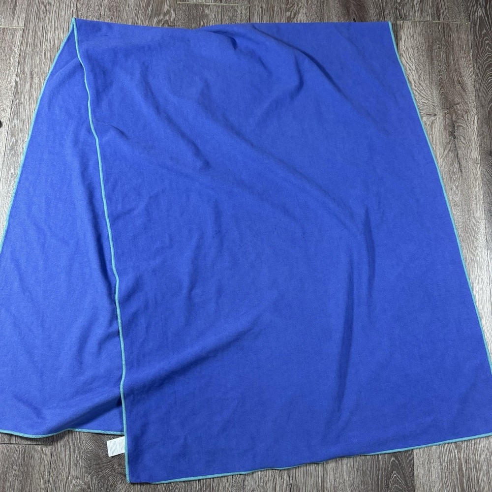 Manduka EQua Yoga Mat Towel Blue 25×68”