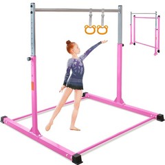 Gymnastics Bar for Kids,11 Levels Adjustable Height Gymnastics Equipment for …