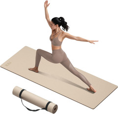 Yoga Mat 10Mm Extra Thick and 193Cm Extra Long, 76X28×0.4 Inch, Double Color Non