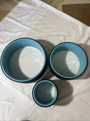 Set of 3 Overmont Yoga Wheel Set Pack Yoga Foam Rollers Chirp，blue