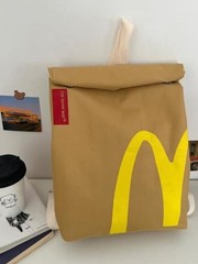 Classic Funny Retro Paper Bag Large Capacity Backpack Cute Personalized