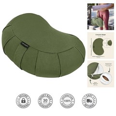 Eco-Friendly Sedona 17in Crescent Meditation Cushion with Adjustable Firmness