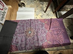 Gepson purple mandala-patterned thin Yoga Mat With Bag