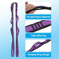 Daisy Chain Straps, 2 Pack Strong Climbing Strap Adjustable Nylon Chain Sling