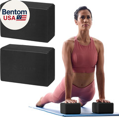 Yoga Block – Supportive Latex-Free Eva Foam – Soft Non-Slip Surface with Beveled