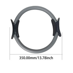 Pilates Ring Fitness Ring with Non Slip Handles for Core Workout (Light Grey)