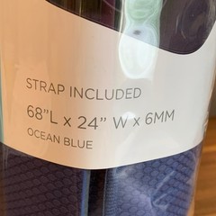 Nautilus Slip Resistant Foam Yoga Mat 68x24x6mm Ocean Blue with Strap
