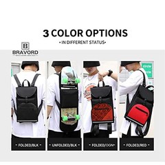 Foldable Skateboard Backpack Bag Carrier with Adjustable Shoulder Straps BLK