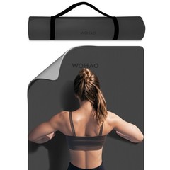 Extra Thick 8mm Non-Slip Yoga Mat 72″x28″ Reversible Dual Color with Carrying St