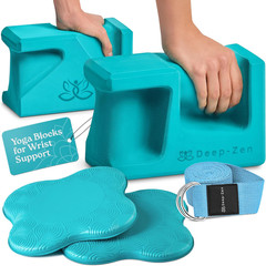 PRO Yoga Blocks | Ergonomic Yoga Block 2 Pack for Wrist Comfort and Support | EV