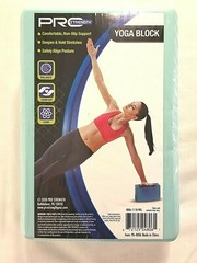 PRO-Strength Yoga Exercise Aqua Blue Foam Block 3″x 6″x 9″ New In Shrink Wrap