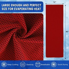 Hosuly 50 Pack Cooling Towels, 40″x12″ Yoga Towels Ice Breathable Soft Chilly…