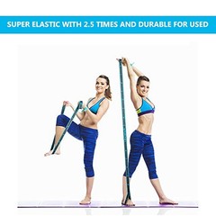 Stretch Strap, Elastic Yoga Stretching Strap, Multi-Loop for Physical Blue
