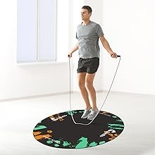 Jump Rope Mat Large Rubber Exercise Mat Workout Mats for Home Gym Flooring
