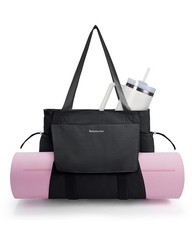 Yoga Mat Bag Tote Yoga Gym Bags For Women Men with Waterproof Wet Pocket & Ho…