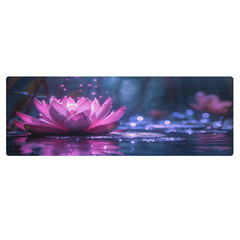 Pretty Yoga Mat SPIRITUAL LOTUS FLOWER Yoga Mat Rubber Pilates Meditation Room