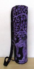 Indian Purple Elephant Tree Gym Bags Yoga Mat Carrier Bag With Shoulder Strap 01