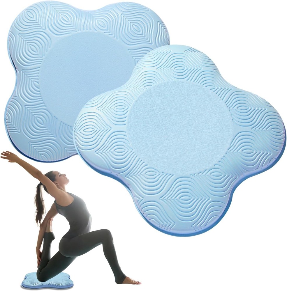 2 Pack Yoga Knee Pads Mat Set – Extra Thick Foam Kneeling Pad Cushion for Knees,