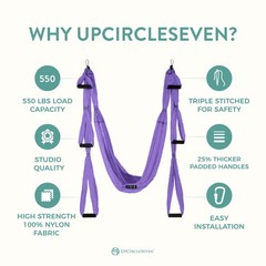Aerial Yoga Swing Set Ceiling Mount Accessories, Purple