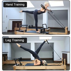 Pilates Double Loop Straps for Pilates Reformer, Fitness Metal D Ring Straps …