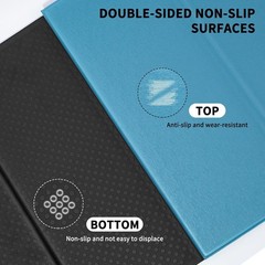 Foldable Extra Large Yoga Mat 74″×31.5″, 8mm Double-Sided Non Slip Lightweigh…
